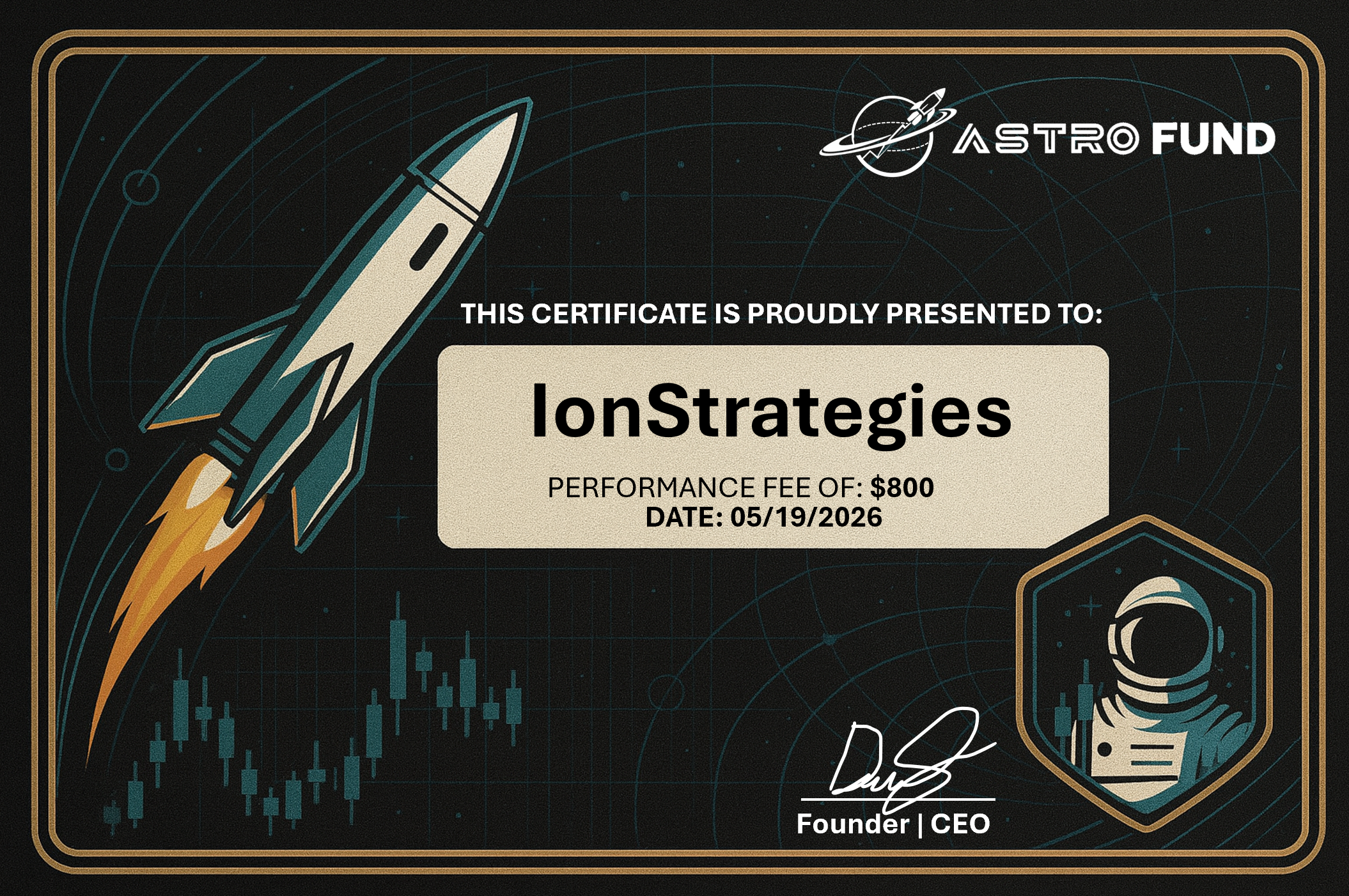 Astrofund payout certificate